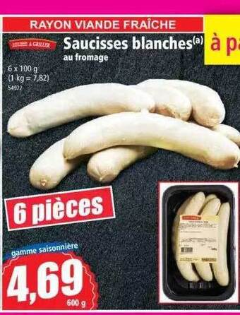 Norma Saucisses Blanches Au Fromage offre