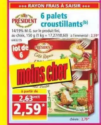 Norma Président 6 Palets Croustillants offre