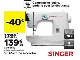 BUT Machine à Coudre Singer offre