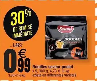 Cora x Carrefour Nouilles Saveur Poulet offre