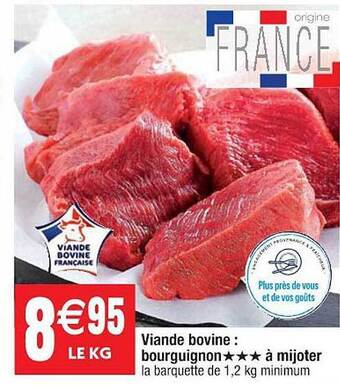 Cora x Carrefour Viande Bovine : Bourguignon à Mijoter offre