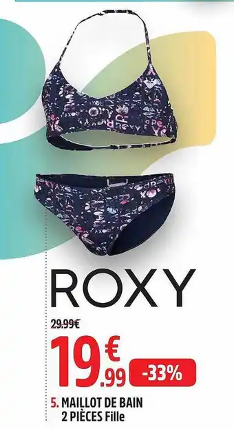 Intersport Maillot De Bain 2 Pièces Fille Roxy offre