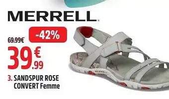 Intersport Sandspur Rose Convert Femme Merrell offre