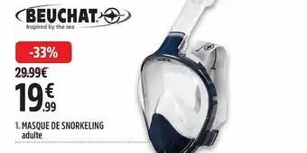Intersport Masque De Snorkeling Adulte Beuchat offre