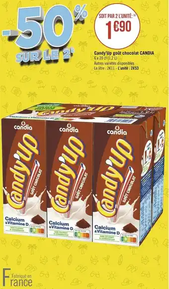 Géant Casino CANDIA candy'up goût chocolat offre