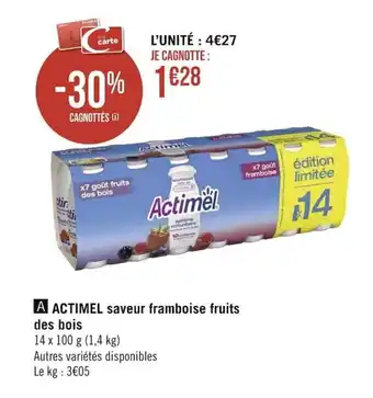 ACTIMEL saveur framboise fruits des bois