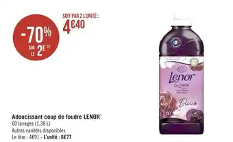 Géant Casino LENOR adoucissant coup de foudre offre