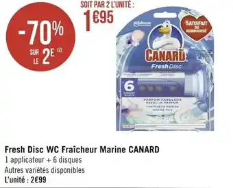 Géant Casino CANARD fresh disc WC fraîcheur marine offre