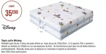 Géant Casino DISNEY tapis calin mickey offre