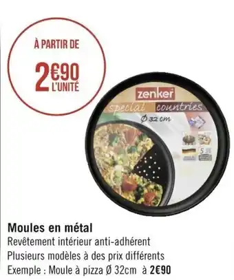 Géant Casino Moules en métal offre