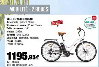 Autobacs Vélo De Ville Exc 540 offre