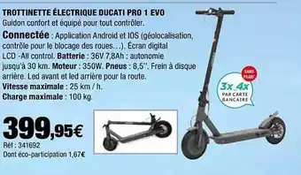 Autobacs Trottinette électrique Ducati Pro 1 Evo offre