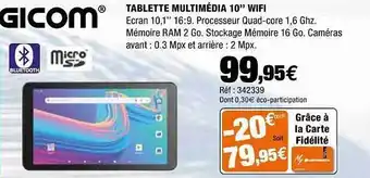 Autobacs Tablette Multimédia 10 offre