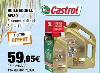 Autobacs Huile Edge Ll 5w30 Castrol offre