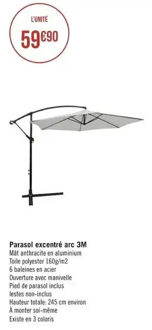 Parasol excentré arc 3M