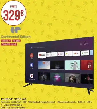 Géant Casino TV LED 50" offre