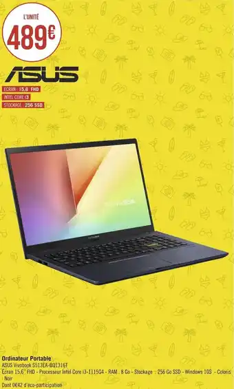 Géant Casino ASUS Ordinateur portable offre