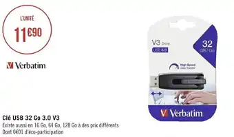 Géant Casino Clé USB 32 go 3.0 V3 offre