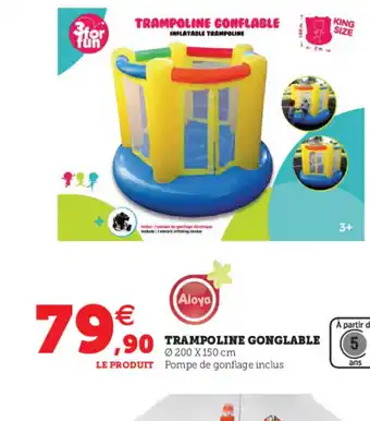 Trampoline gonglable