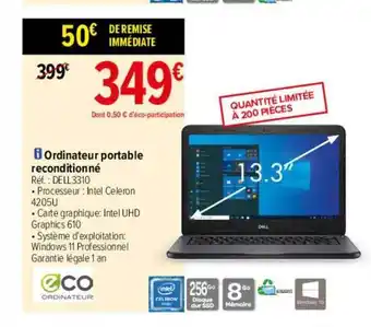 Carrefour Ordinateur Portable Reconditionné offre