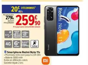 Carrefour Smartphone Redmi Note 11s offre