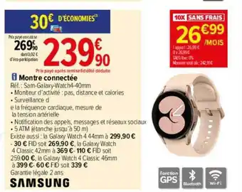 Carrefour Montre Connectée Samsung offre