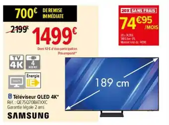 Carrefour Téléviseur Qled 4k Samsung offre