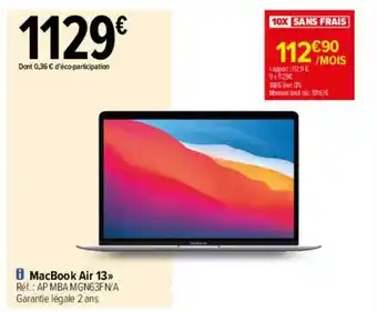 Carrefour MacBook Air 13 offre