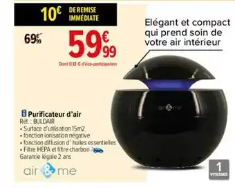 Carrefour Purificateur D'air Air & Me offre
