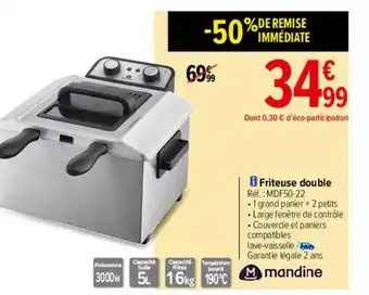 Carrefour Friteuse Double Mandine offre
