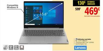 Carrefour Ordinateur Portable Lenovo offre