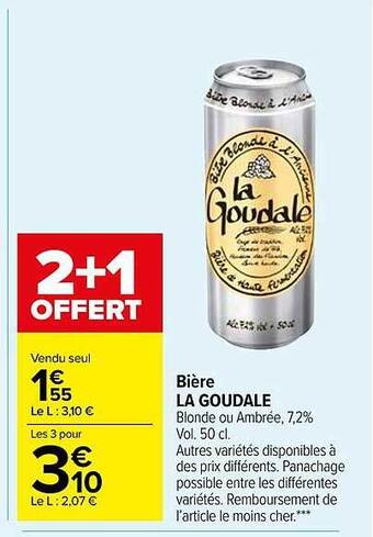 Carrefour Market Bière La Goudale offre