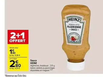 Carrefour Market Sauce Heinz offre