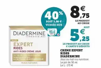 Hyper U Crème Expert Rides Diadermine offre