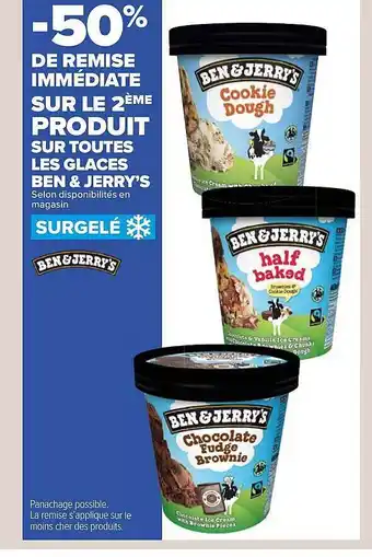Carrefour Market Glaces Ben & Jerry's offre
