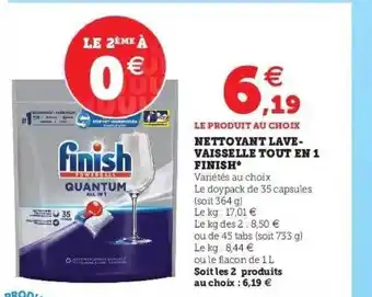 Hyper U Nettoyant Lave-vaisselle Tout En 1 Finish offre