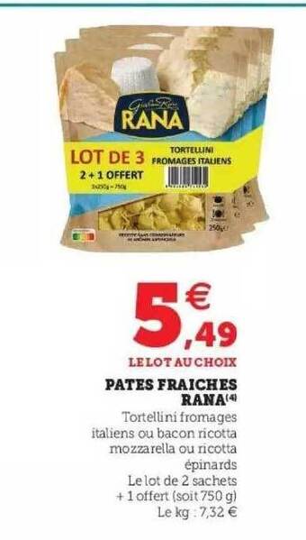 Hyper U Pâtes Fraîches Rana offre