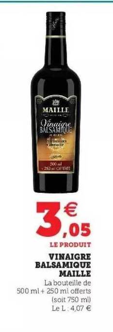Hyper U Vinaigre Balsamique Maille offre