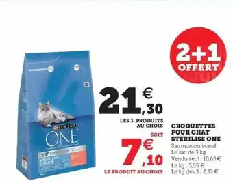 Hyper U Croquettes Pour Chat Stérilisé One offre