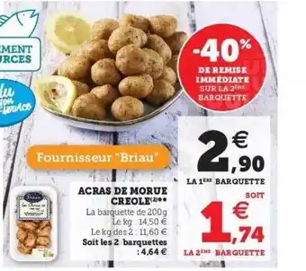 Hyper U Acras De Morue Créole offre