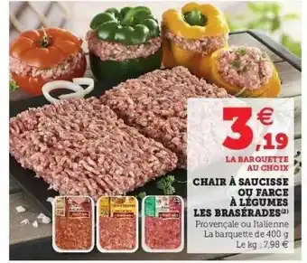 Hyper U Chair à Saucisse Ou Farce à Légumes Les Brasérades offre