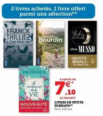 Hyper U Livres En Petits Formats offre