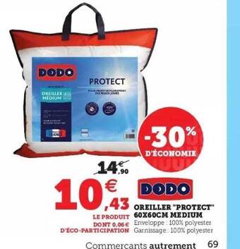 Hyper U Oreiller offre