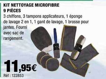 Autobacs Kit Nettoyage Microfibre 9 Pièces offre