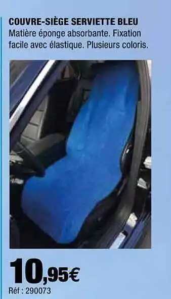 Autobacs Couvre-siège Serviette Bleu offre