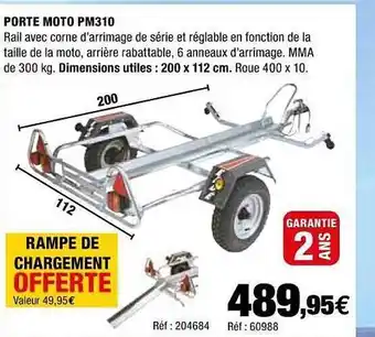 Autobacs Porte Moto Pm310 offre