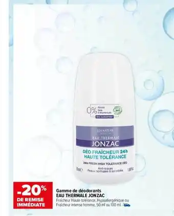 Carrefour maPara parapharmacie Gamme De Déodorants Eau Thermale Jonzac offre
