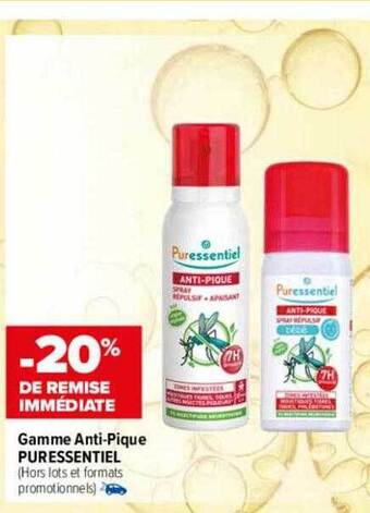 Carrefour maPara parapharmacie Gamme Anti-pique Puressentiel offre