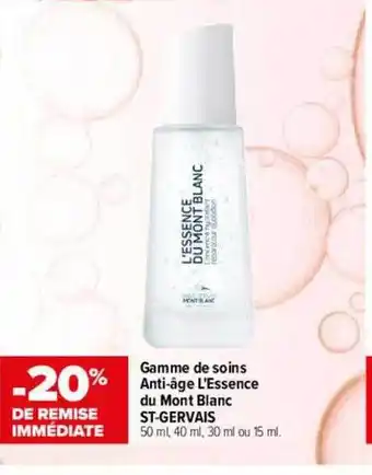 Gamme De Soins Anti-âge L'essence Du Mont Blanc St-gervais