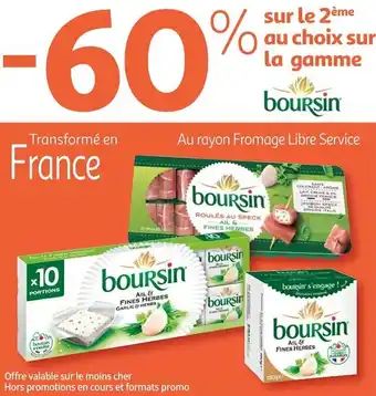 Auchan Boursin bon plan sur la gamme boursin offre